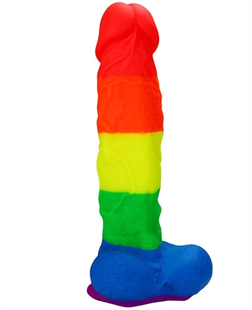 Hunter's Cock Rainbow pride Silikone dildo med sugekop 26,5cm