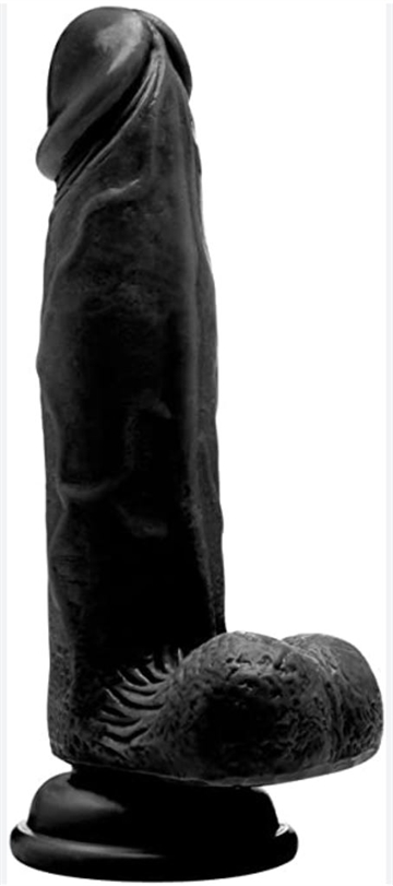 RealRock Black Realistic 9" 22,8 Cm. Cock med sugekop