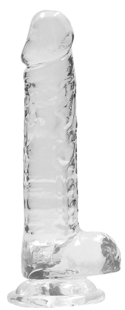 RealRock Crystal Clear Realistic 8" 20 Cm. Cock med sugekop