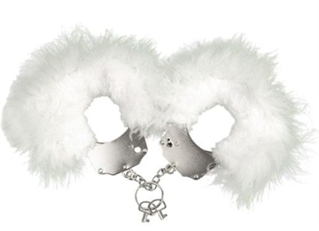 RESTSALG Asrien Lastic Feather Menottes Plumes Handcuff Hvid