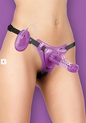 OUCH! Butterfly Strap-On Med Vibrator  Lilla