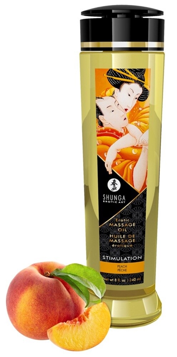 Shunga Olie Stimualtion Peach 240ml