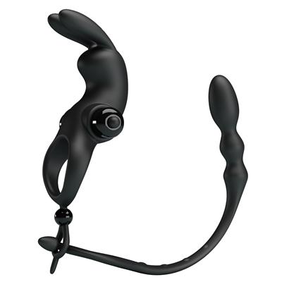 Pretty Love SP Rabbit Vibro penisring m. anal plug