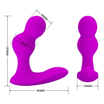 Pretty Love Terrance Unisex RC Trådløs G & P vibrator