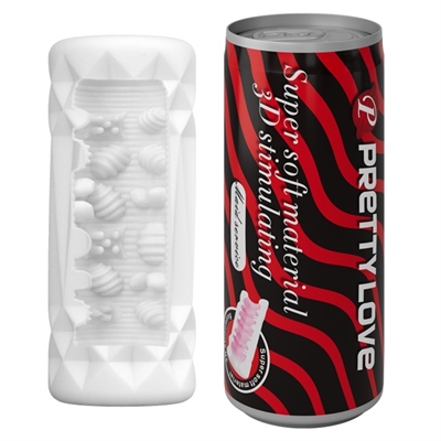 Pretty Love Pocket Pussy Stribet dåse 2in1 sleeve