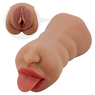 Crazy Bull Sarah Tan Soft Skin Pussy and Mouth Stroker