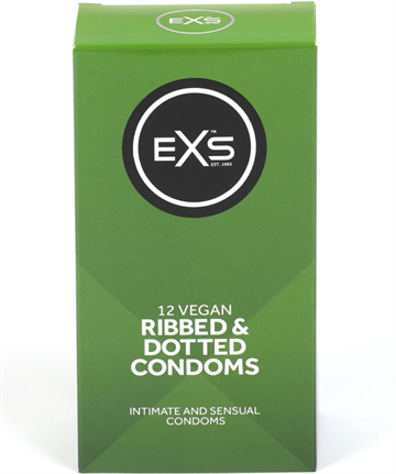 EXS Ribbed & Dotted Str. 56mm kondom 12stk