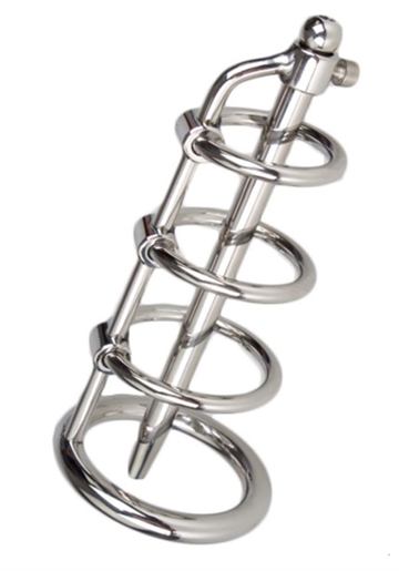 WB Steel Gates of Hell cock cage m. 3 Ringe