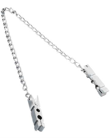 Xtreme dobbelt intim klemme sæt med kæde i metal