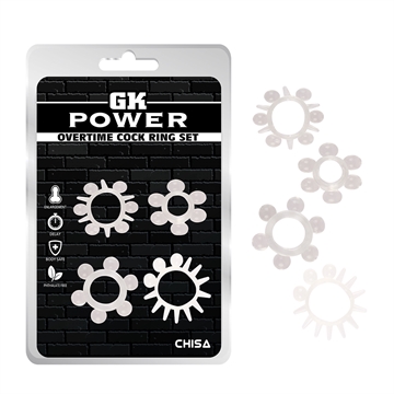 Overtime Cock Ring Set 4 stk.