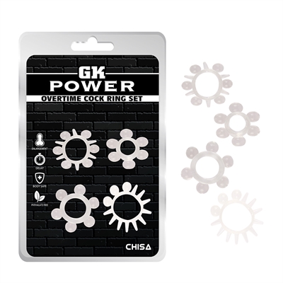 Overtime Cock Ring Set 4 stk.