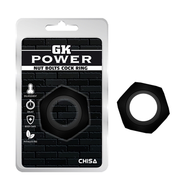 Nut Bolts Cock Ring-Black
