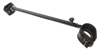 Justerbar benspreder stang m. lædermachetter XL 65-120cm