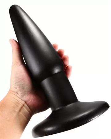 X-MEN Big Black Anal Plug Med Sugekop  29 Cm Lang.
