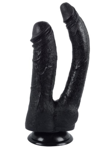 Double Penetrator Sort sugekop dildo