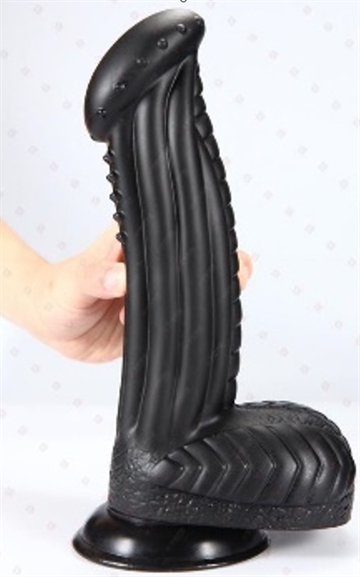 X-MEN Big Head dildo med knopper og Riller samt sugekop Ca.26 cm