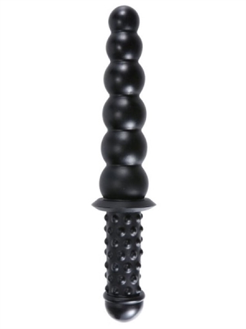 Boblende Sort dobbelt dildo 35cm