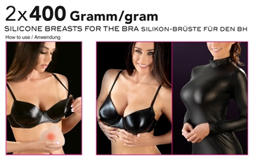 Silikone bryster 2 X 400 Gram