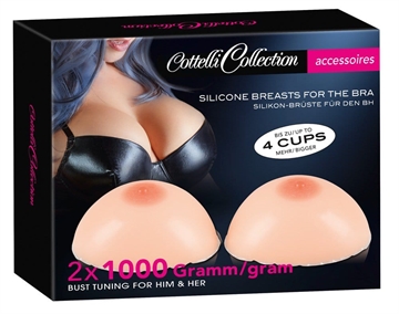Cottelli Collection Silikone brystindlæg 2x1000g