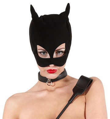 Bad Kitty Velour sort katte maske