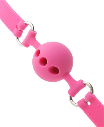 Hot pink silikone gag ball Str.Small 40mm