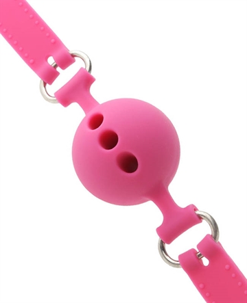 Hot pink silikone gag ball Str.Medium 45mm
