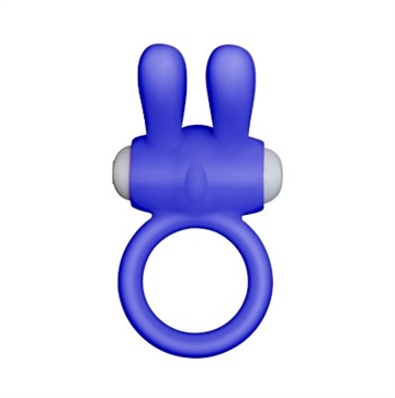 Lovetoy Power Clit Cockring blå Rabbit med klit vibrator
