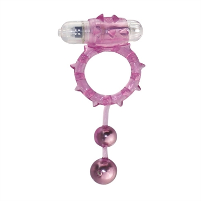 Aphrodisia 2 Ball Banger Cockring lilla penisring med vibration