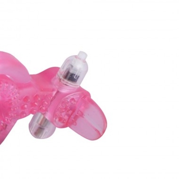 Aphrodisia Dual Rings Vibe Tongue Style pink penisring