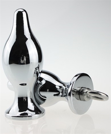 Hotgirl.dk WORLD BEST Metal Large stål buttplug med bondage