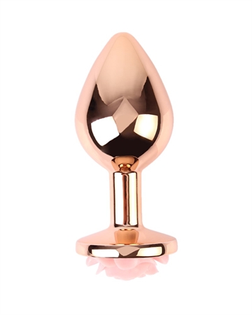 METALIK Rosaguld Rosa Rose Large Metal buttplug