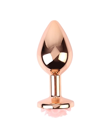 METALIK Rosaguld Rosa Rose Medium Metal buttplug
