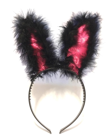 Kanin kostume tilbehør i pink og sort