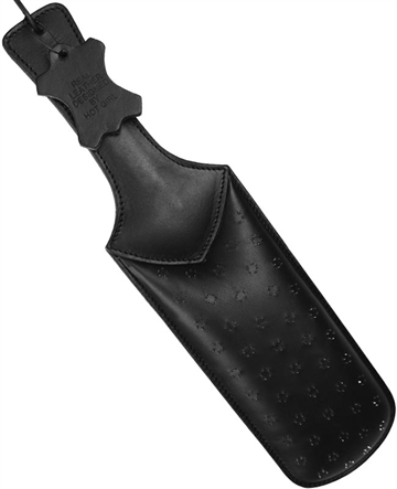 Hotgirl Sort læder paddle med vampyrtænder