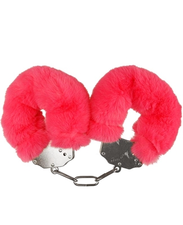 Luxery Fluffy Cuffs Neon pink plys