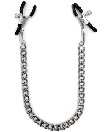NipplePlay Klassiske klemmer med tyk sølv kæde