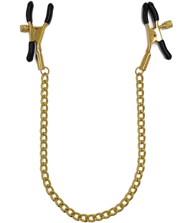 NipplePlay Klassiske klemmer med tynd guld kæde