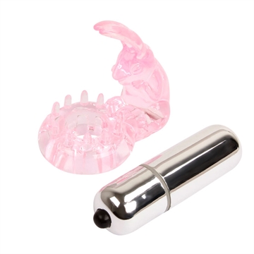 Hotgirl.dk Love Rabbit rosa penisring med vibrator 