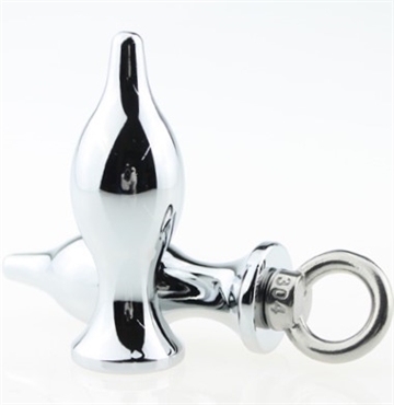 Hotgirl.dk WORLD BEST Metal Small stål buttplug med bondagering