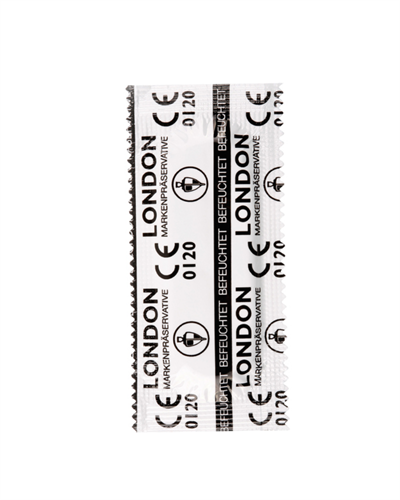 10 Stk. London Regulær neutral kondom 52mm