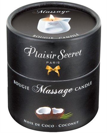 Plaisirs Secrets Massageolie duftlys Kokos 80ml