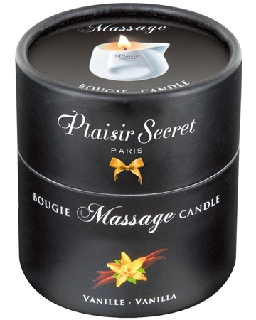 Plaisirs Secrets Massageolie duftlys Vanilje 80ml
